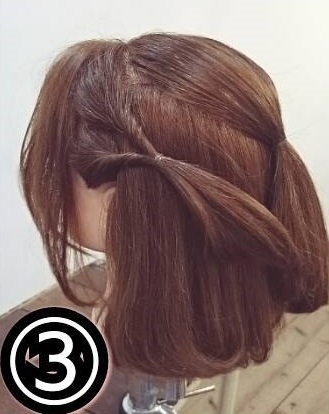 ボブだからこそかわいい♡くるりんぱで作るゴージャスなヘアアレンジ♪3